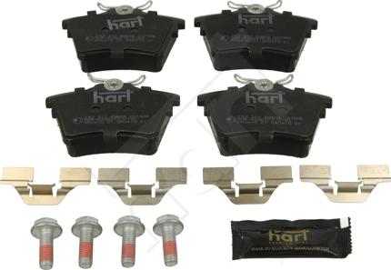 Hart 252 312 - Kit de plaquettes de frein, frein à disque cwaw.fr