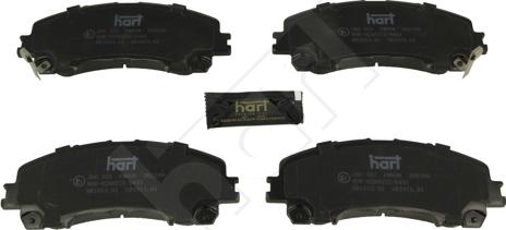 Hart 260 553 - Kit de plaquettes de frein, frein à disque cwaw.fr