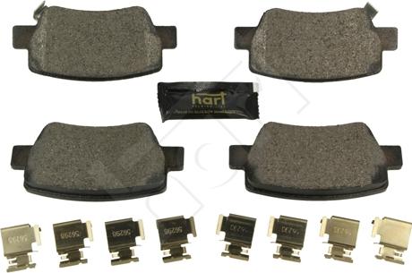 Hart 260 745 - Kit de plaquettes de frein, frein à disque cwaw.fr