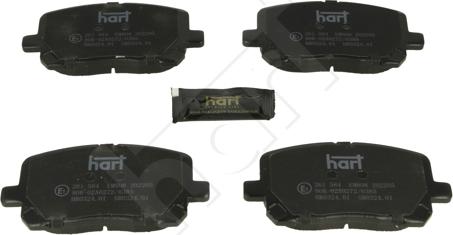 Hart 261 584 - Kit de plaquettes de frein, frein à disque cwaw.fr