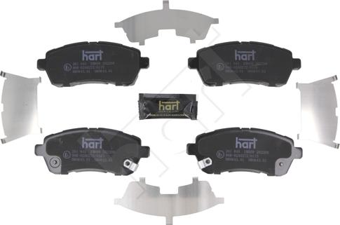 Hart 261 845 - Kit de plaquettes de frein, frein à disque cwaw.fr