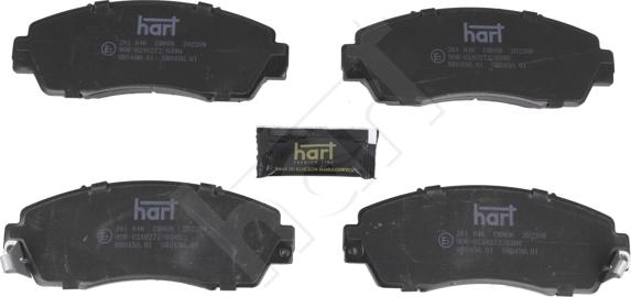 Hart 261 846 - Kit de plaquettes de frein, frein à disque cwaw.fr