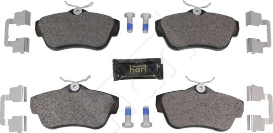 Hart 261 852 - Kit de plaquettes de frein, frein à disque cwaw.fr