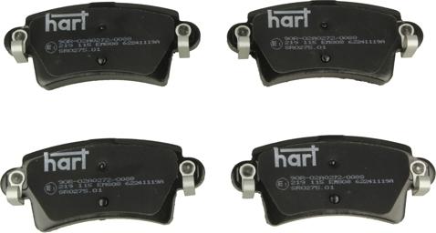 Hart 219 115 - Kit de plaquettes de frein, frein à disque cwaw.fr