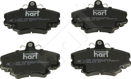 Hart 219 112 - Kit de plaquettes de frein, frein à disque cwaw.fr