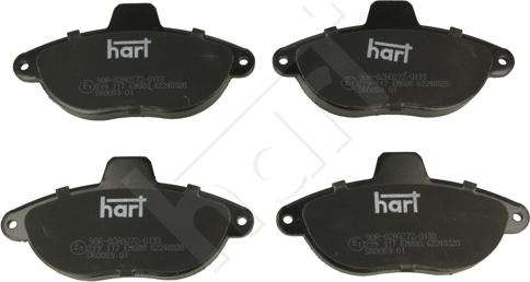 Hart 219 117 - Kit de plaquettes de frein, frein à disque cwaw.fr