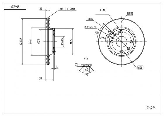 Hart 214 224 - Disque de frein cwaw.fr