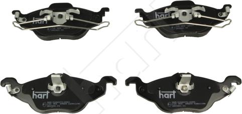 Hart 215 954 - Kit de plaquettes de frein, frein à disque cwaw.fr