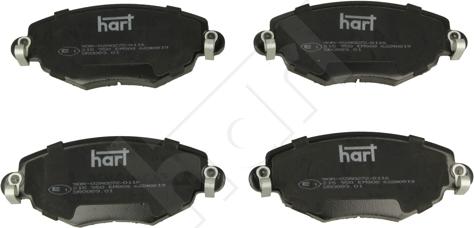 Hart 215 950 - Kit de plaquettes de frein, frein à disque cwaw.fr