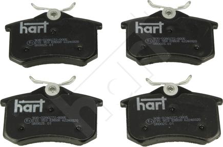 Hart 215 953 - Kit de plaquettes de frein, frein à disque cwaw.fr