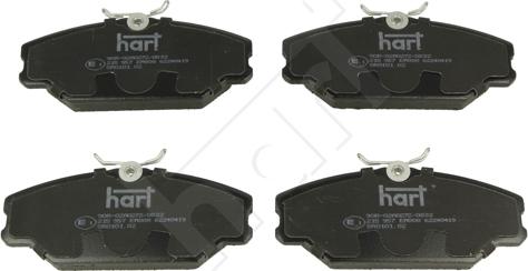 Hart 215 957 - Kit de plaquettes de frein, frein à disque cwaw.fr