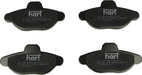 Hart 215 968 - Kit de plaquettes de frein, frein à disque cwaw.fr