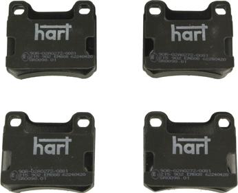 Hart 215 902 - Kit de plaquettes de frein, frein à disque cwaw.fr