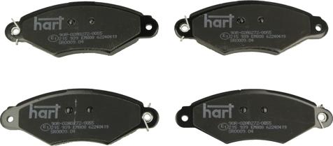 Hart 215 939 - Kit de plaquettes de frein, frein à disque cwaw.fr