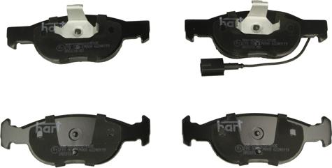 Hart 215 938 - Kit de plaquettes de frein, frein à disque cwaw.fr