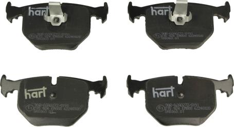 Hart 215 924 - Kit de plaquettes de frein, frein à disque cwaw.fr