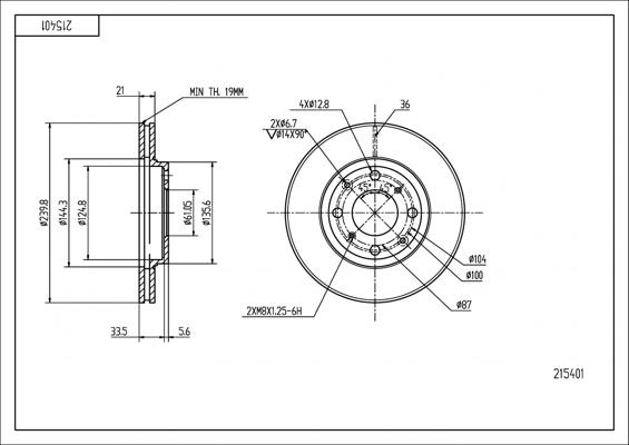 Hart 215 401 - Disque de frein cwaw.fr