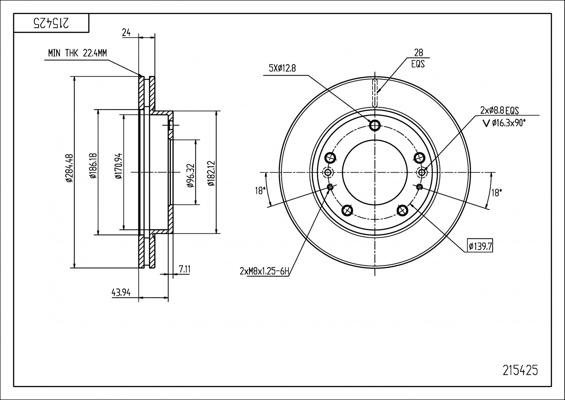 Hart 215 425 - Disque de frein cwaw.fr