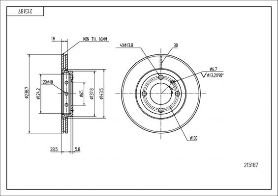 Hart 215 187 - Disque de frein cwaw.fr