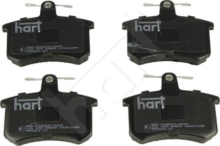 Hart 215 893 - Kit de plaquettes de frein, frein à disque cwaw.fr