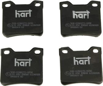 Hart 215 892 - Kit de plaquettes de frein, frein à disque cwaw.fr