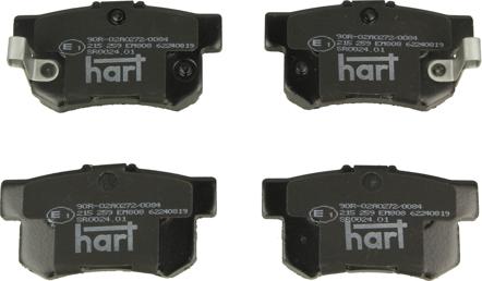 Hart 215 259 - Kit de plaquettes de frein, frein à disque cwaw.fr