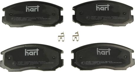 Hart 215 258 - Kit de plaquettes de frein, frein à disque cwaw.fr