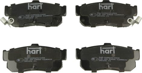 Hart 215 260 - Kit de plaquettes de frein, frein à disque cwaw.fr