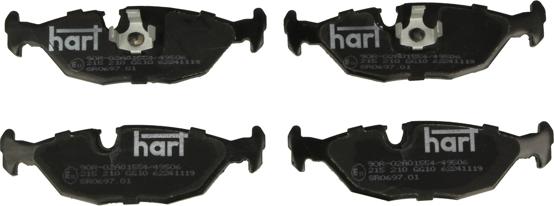 Hart 215 210 - Kit de plaquettes de frein, frein à disque cwaw.fr