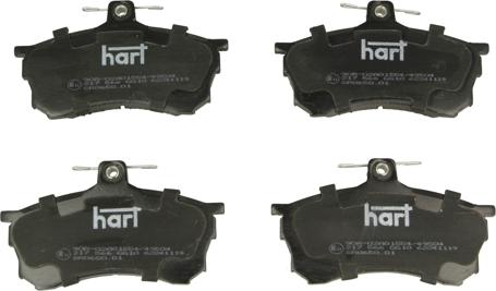 Hart 217 566 - Kit de plaquettes de frein, frein à disque cwaw.fr