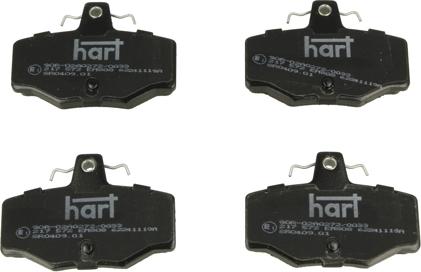 Hart 217 572 - Kit de plaquettes de frein, frein à disque cwaw.fr