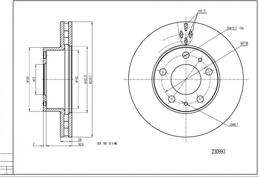 Hart 230 993 - Disque de frein cwaw.fr