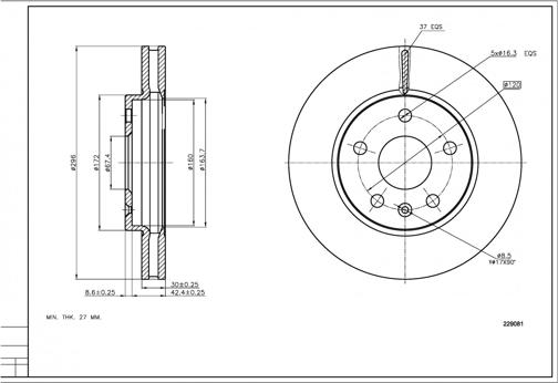 Hart 229 081 - Disque de frein cwaw.fr