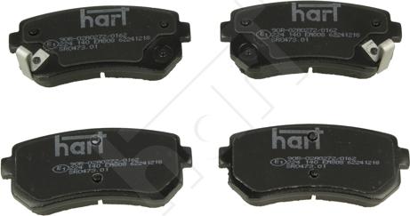 Hart 224 140 - Kit de plaquettes de frein, frein à disque cwaw.fr