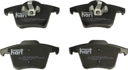 Hart 224 163 - Kit de plaquettes de frein, frein à disque cwaw.fr