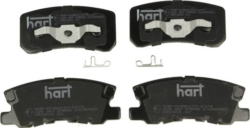 Hart 224 167 - Kit de plaquettes de frein, frein à disque cwaw.fr