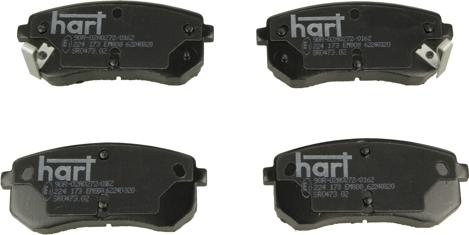 Hart 224 173 - Kit de plaquettes de frein, frein à disque cwaw.fr