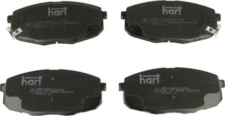 Hart 224 177 - Kit de plaquettes de frein, frein à disque cwaw.fr