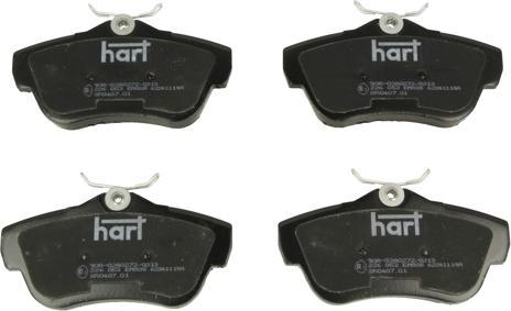 Hart 226 053 - Kit de plaquettes de frein, frein à disque cwaw.fr