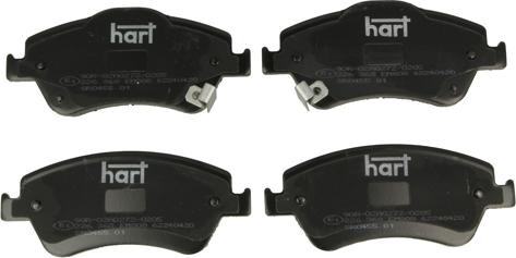 Hart 226 368 - Kit de plaquettes de frein, frein à disque cwaw.fr