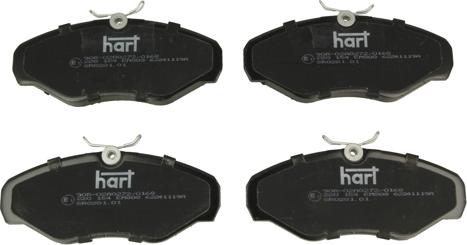 Hart 220 154 - Kit de plaquettes de frein, frein à disque cwaw.fr