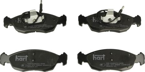 Hart 220 173 - Kit de plaquettes de frein, frein à disque cwaw.fr