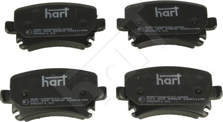 Hart 221 404 - Kit de plaquettes de frein, frein à disque cwaw.fr