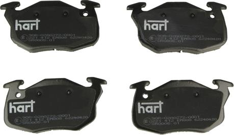 Hart 221 412 - Kit de plaquettes de frein, frein à disque cwaw.fr