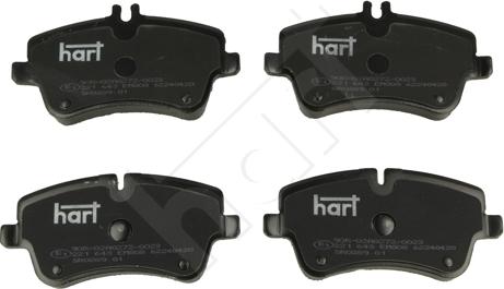 Hart 221 643 - Kit de plaquettes de frein, frein à disque cwaw.fr