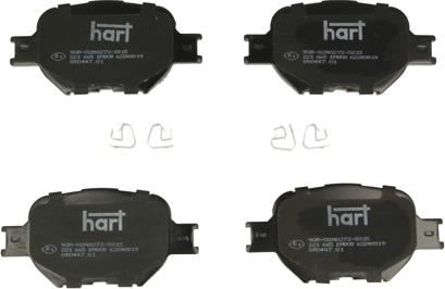 Hart 221 665 - Kit de plaquettes de frein, frein à disque cwaw.fr