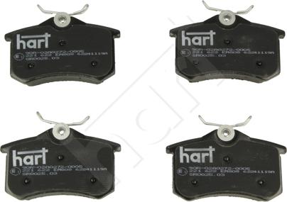 Hart 221 622 - Kit de plaquettes de frein, frein à disque cwaw.fr