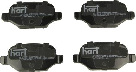 Hart 221108 - Kit de plaquettes de frein, frein à disque cwaw.fr