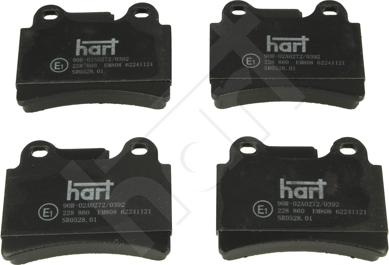 Hart 228 860 - Kit de plaquettes de frein, frein à disque cwaw.fr