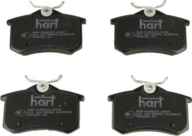 Hart 223 160 - Kit de plaquettes de frein, frein à disque cwaw.fr